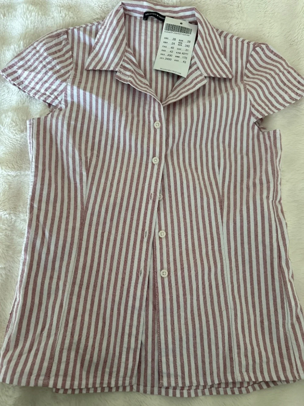 Brand new with tags - Brandy Melville cap sleeve striped top - Picture 2 of 3